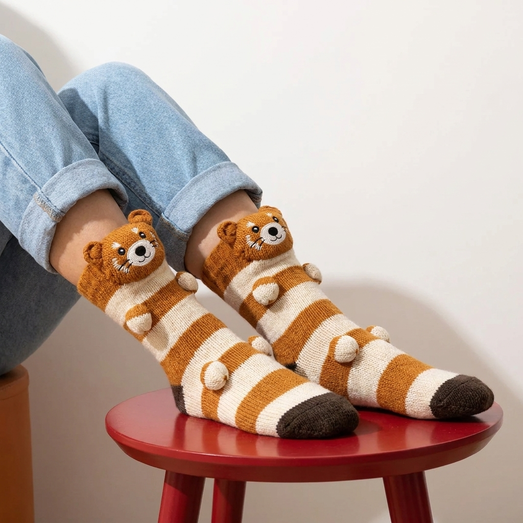 Roter Panda Cuddle Socks