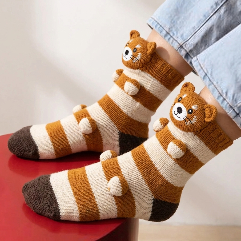 Roter Panda Cuddle Socks